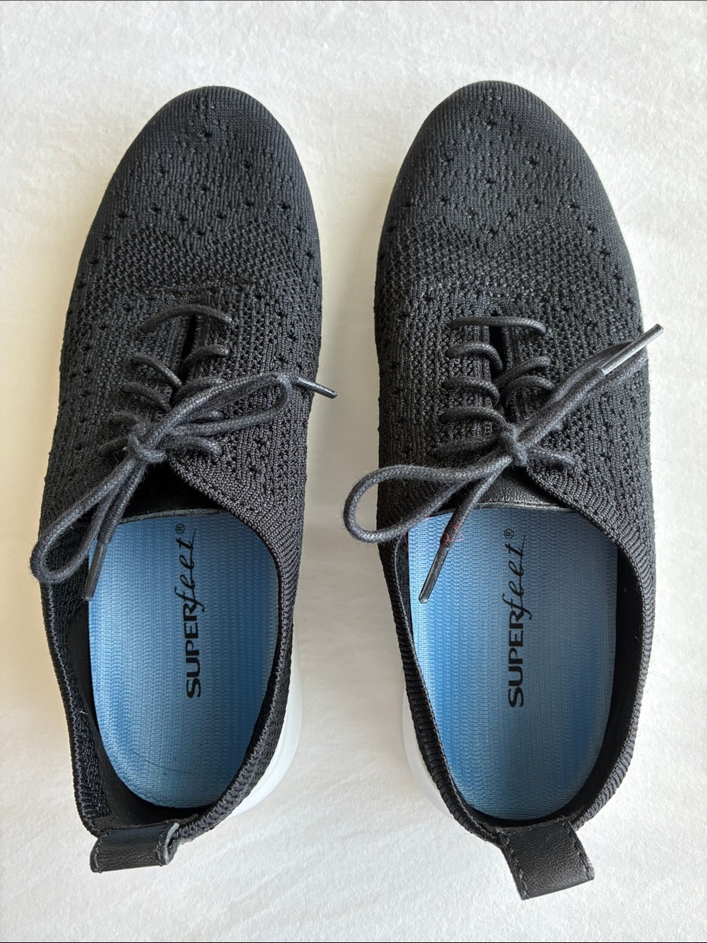 Cole Haan Stitchlite Knit Oxfords in Black and White, Size 8